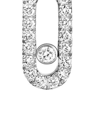 Diamond Move Uno Hoop Earrings in 18K Gold, 0.19 tcw