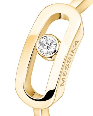 Diamond Move Uno Large Model Ring in 18K Gold, 0.06 tcw