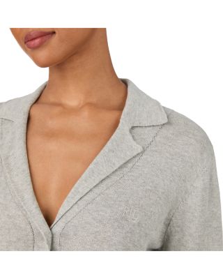 Long Sleeve Notch Collar Long Pants Pajama Set