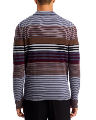 Wool Striped Polo Sweater