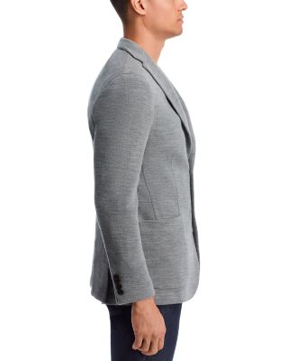 Wool Blend Honeycomb Knit Slim Fit K-Jacket