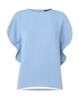 Short Sleeve Crepe Shell Top