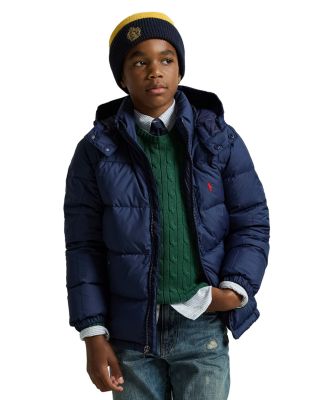 Boys' Ripstop Down Hooded Jacket - Big Kid