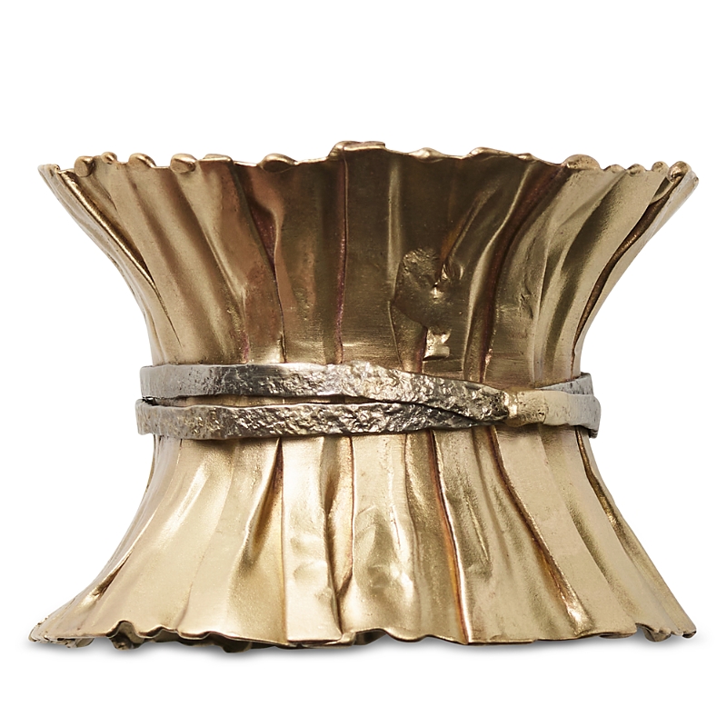 Kim Seybert Clinched Napkin Ring In Gold And Silver In Gold