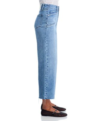 Anessa High Rise Patch Pocket Wide Leg Jeans in Bebop