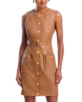 Ronin Faux Leather Mini Dress