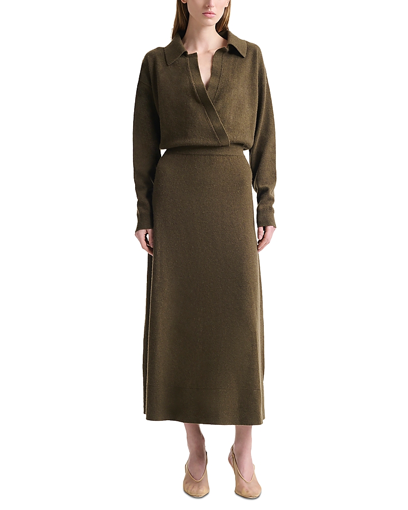 Altuzarra Cashmere Midi Dress In Brown
