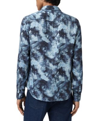 Rodney Printed Covered Placket Shirt