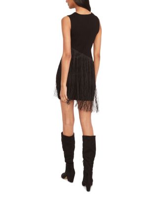 Fringe Trim Mini Dress
