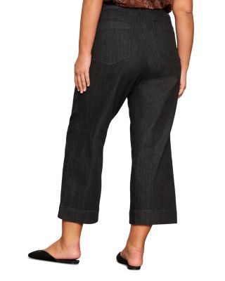 The Marine Mid Rise Cropped Wide Leg Jeans in After Hours