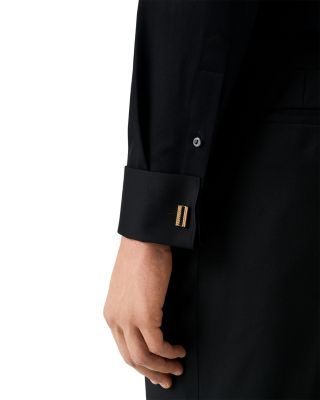 Slim Fit Solid Pliss&eacute; Shirt