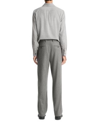 Wool Blend Double Pleat Trousers