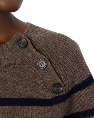 Edith Striped Wool Crewneck Sweater