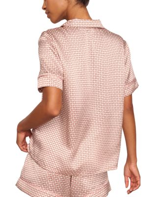 Inez Printed Washable Silk Short Pajama Set