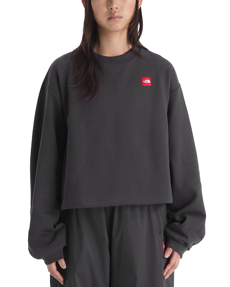 The North Face Tnf Red Box Crewneck Sweatshirt In Black