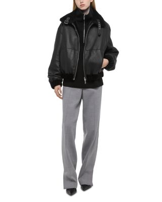 Reversible Shearling Bomber Jacket