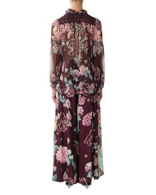 Floral Print Silk Blouse