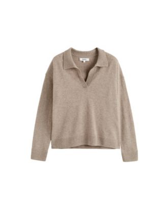 Women's Wool Cashmere Collared Sweater