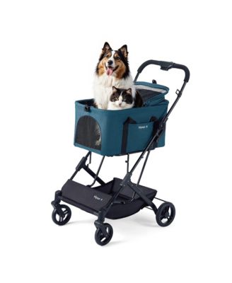  Essential Travois Tri Fold Pet Travel System XL with Detachable Carrier Pet Stroller