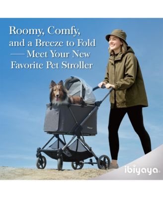  Maxi Deep Carriage with Puncture Free Rubber Wheels, Lightweight and Collapsible Pet Stroller