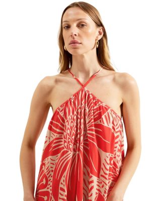 Floral Halter Neck Dress