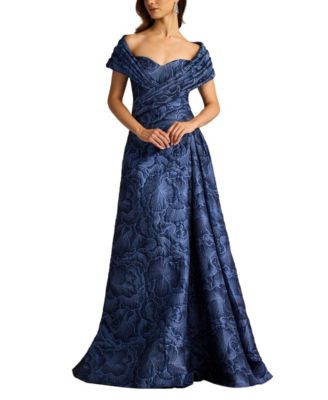 Durant Floral Jacquard Gown