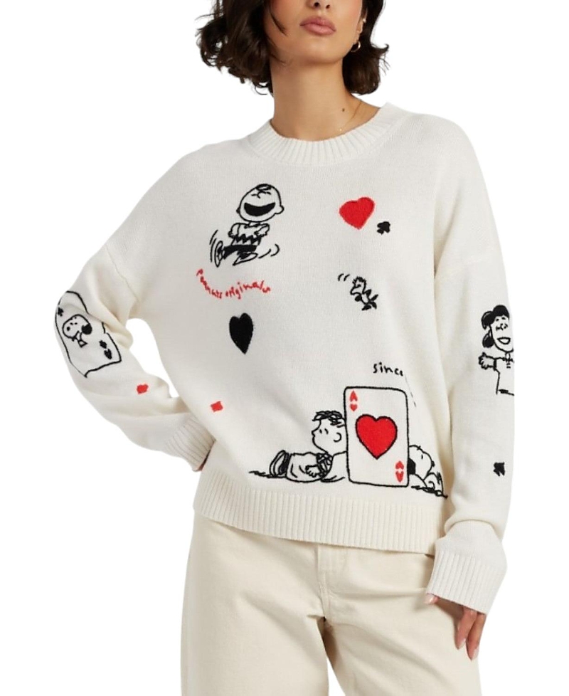 Chinti & Parker X Peanuts Crew-neck Sweater In White
