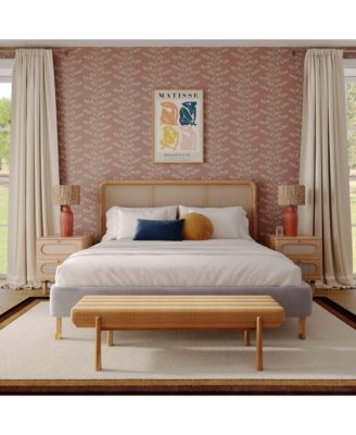  Julianna Sunflower Heavy Linen Bench in Yellow