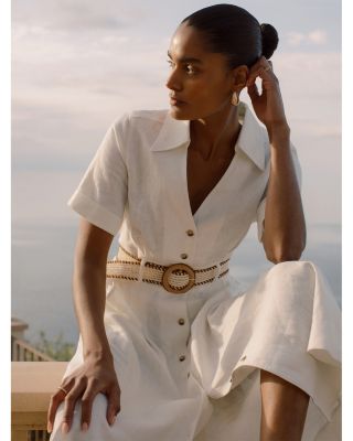 Belted Linen Dress