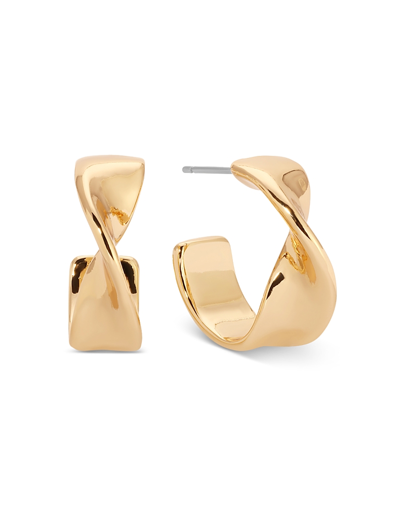 Ettika Heirloom Twist Small Hoops Earrings In Gold
