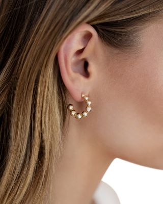 Bubble Huggie Hoop Earrings