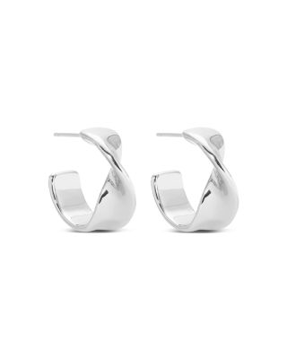 Twist Square Small Hoop Earrings