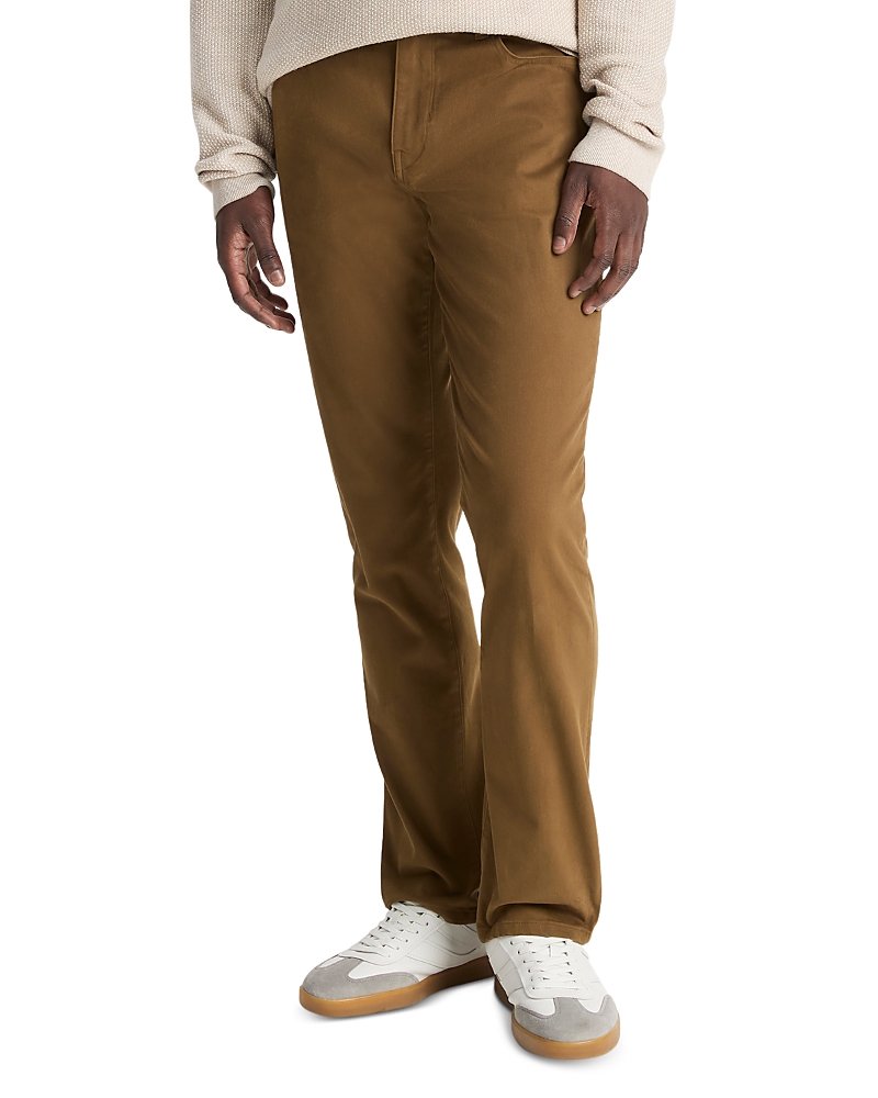 Vince Dylan Slim Fit Peached Stretch Cotton Pants In Green