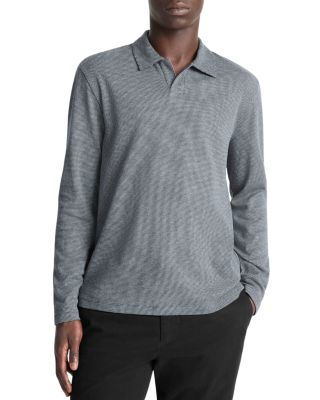 Houndstooth Long Sleeve Polo