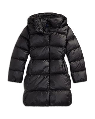 Girls' Down Hooded Long Jacket - Big Kid