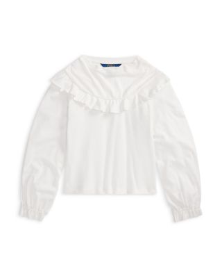 Girls' Ruffled Cotton Modal Top - Big Kid