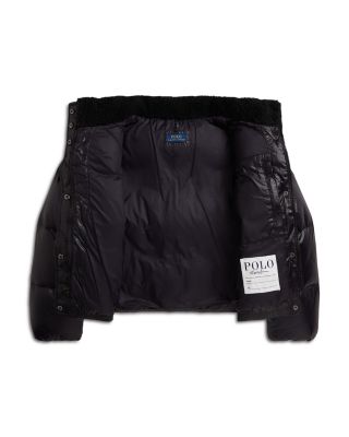 Girls' Teddy Fleece Trim Down Boxy Jacket - Big Kid