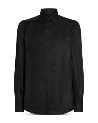 Long Sleeve Printed Silk Shirt