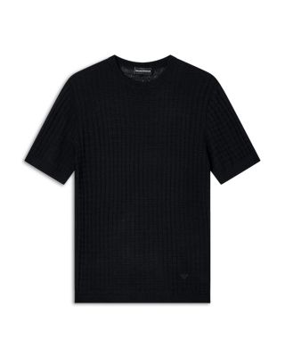 Geometric Jacquard Motif Short Sleeved Sweater