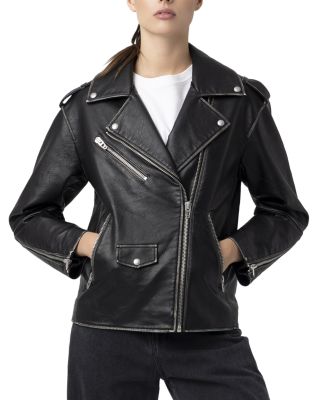 Faux Leather Moto Jacket