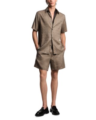 Zig Zag Jacquard Motif Bermuda Shorts