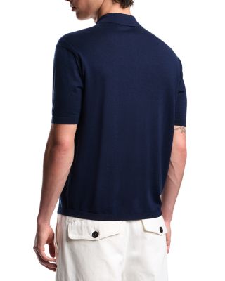 Jersey Knit Polo Sweater