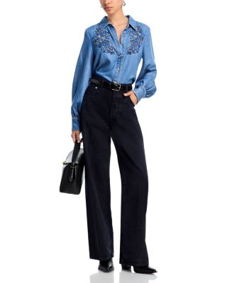 Rhinestone Embellished Shirt 