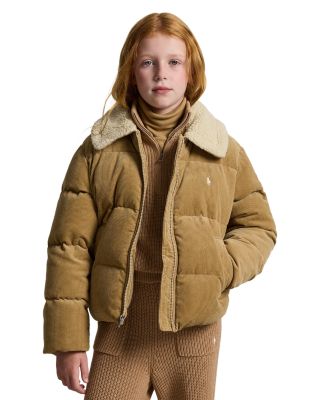 Girls' Cotton Corduroy Down Jacket - Little Kid