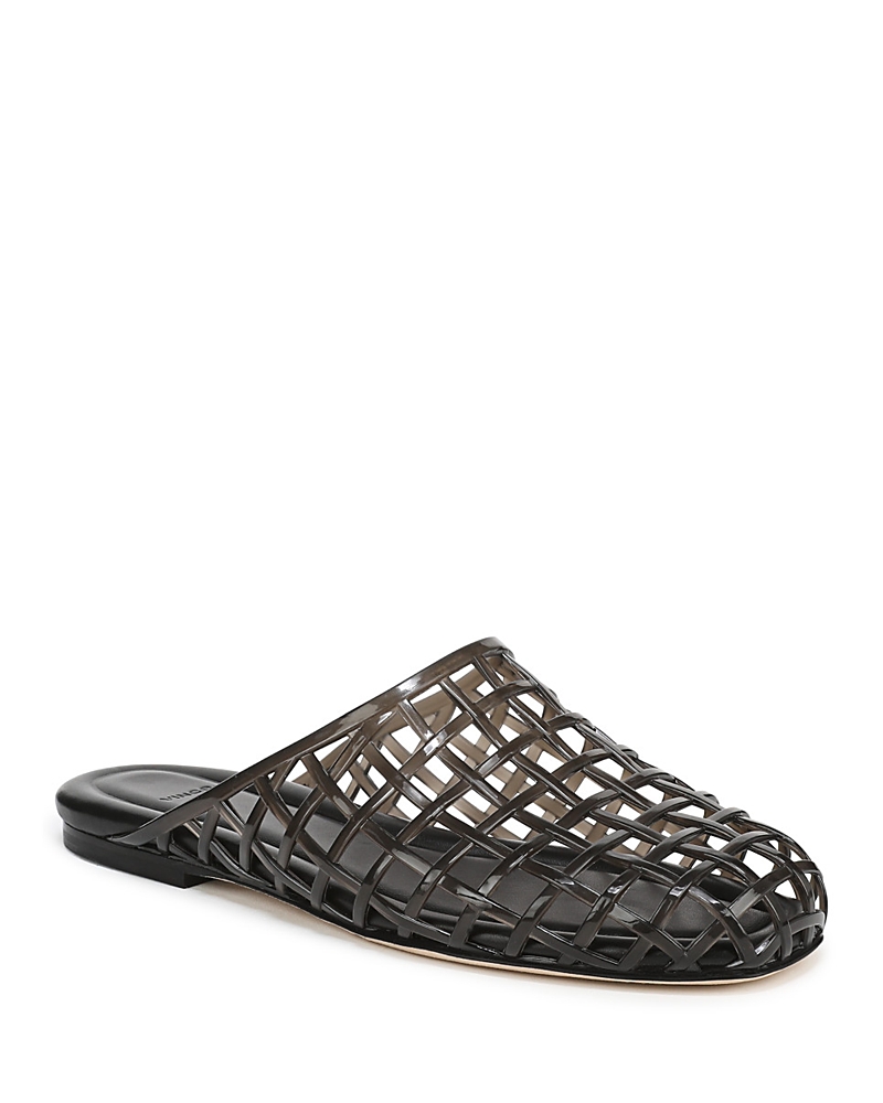 Vince Barcelona Lattice-detail Mules In Black