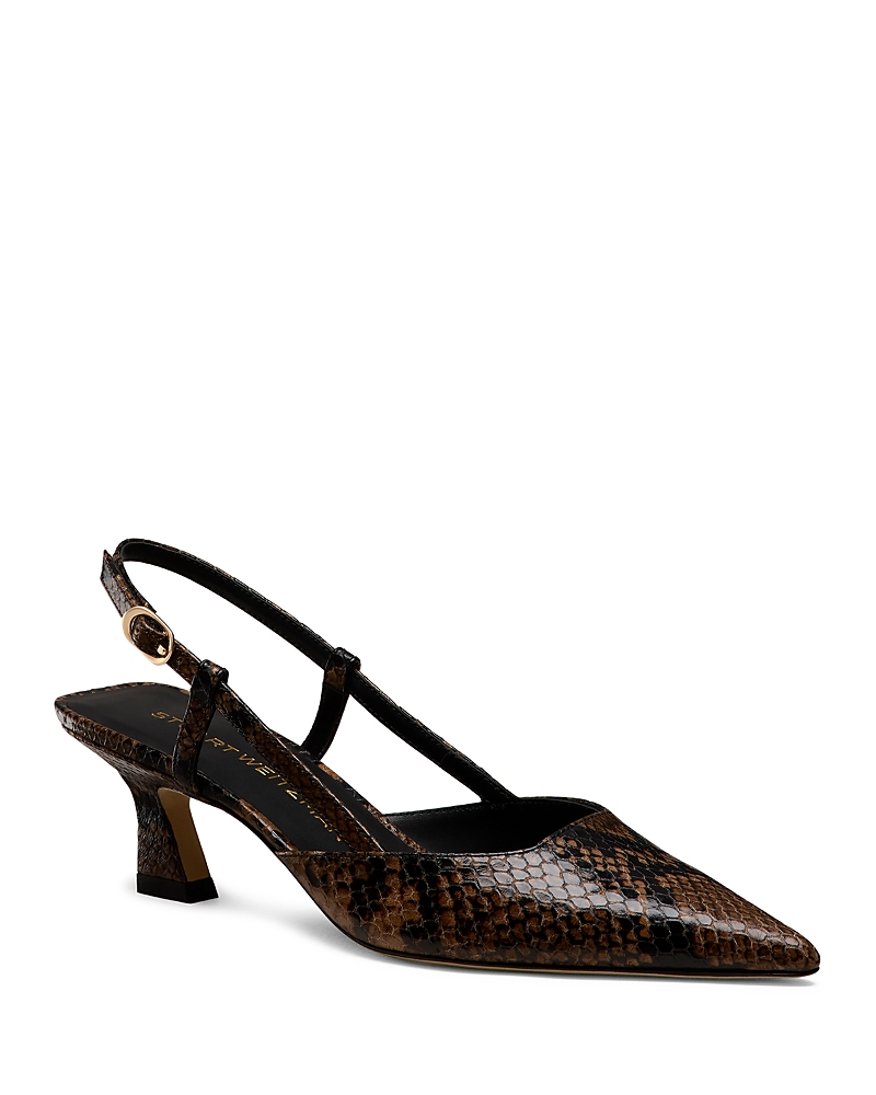 Stuart Weitzman Vinnie 50 Slingback Pump In Brown