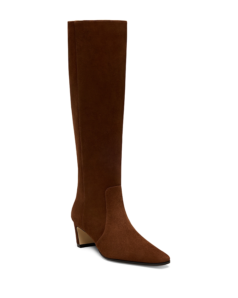 Stuart Weitzman Stassie 60 Suede Knee-high Boots In Brown