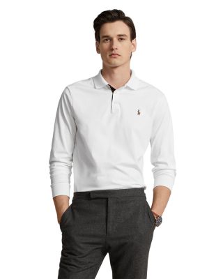 Classic Fit Soft Cotton Long-Sleeve Polo Shirt