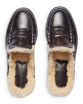 Women's Temi Shearling Lined Mule Flats