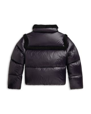 Girls' Teddy Fleece Trim Down Boxy Jacket - Big Kid, Little Kid